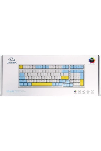 ATAsoft ELEKTRONİK Since 2021 Ziyoulang K3 Max Klavye Red Switch Oyuncu Klavyesi Gaming Mekanik 100 Tuşlu Hotswapp Anti- Ghosting - 7