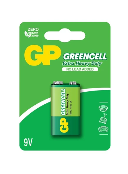 GP Greencel 9V Çinko Pil Tekli Paket GP1604G-2U1 - 5