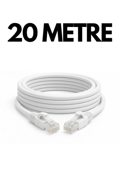 ATAsoft ELEKTRONİK Since 2021 Cat6 1000mbps 20 Metre Ethernet Kablosu Internet Veri Rj45 Kablosu - 1