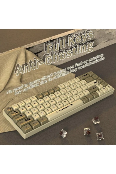 ATAsoft ELEKTRONİK Since 2021 Ak680 65% Kablolu Hot-swap Kablolu Mekanik 68 Tuşlu Oyuncu Gaming Klavye Gri Renk - 5