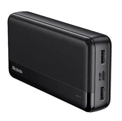 Mcdodo MC-1370 20000 mAh Çift USB Çıkışlı 5V 2.1A LED Göstergeli Siyah Powerbank - 3