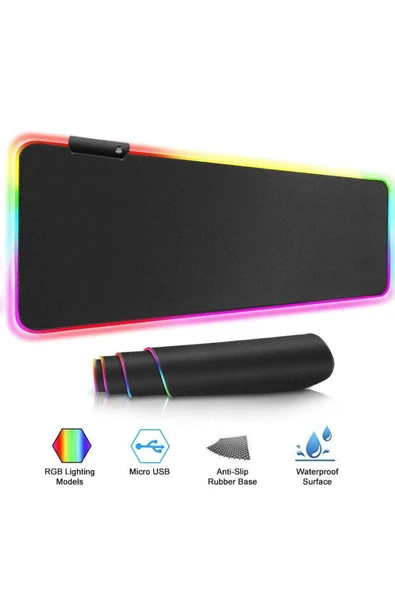 DLIC Rgb Mause Pad Led Işıklı 80x30 Rbg Mause Pad Gamıng Mause Pad - 5