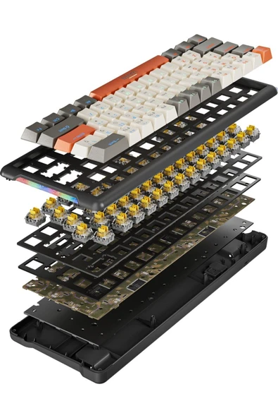 ATAsoft ELEKTRONİK Since 2021 K610 Mekanik  Red Switch Rgb 61 Tuş Mini Gaming Oyuncu Kablolu Klavye K610 - Resim 6