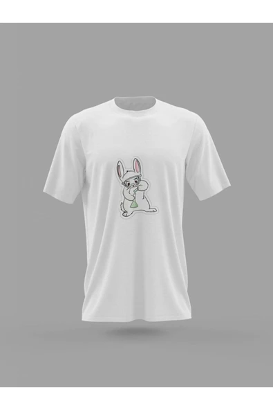 Panorama Ajans Laborant Tavşan Stikcer Tasarım Baskılı T-shirt - 1