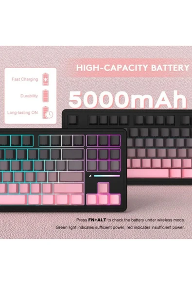 ATAsoft ELEKTRONİK Since 2021 M87 White Switch Mekanik RGB Rapid Trigger E-Sports Profesyonel Gaming Oyuncu Klavye attack shark - 4