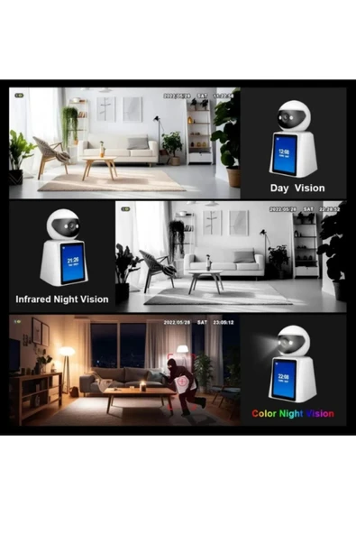 ATAsoft 1080P Full HD Gece Görüşlü Bebek İzleme Kamerası Wi-Fi Mobil Uygulamalı Kamera Blm-43 - 7