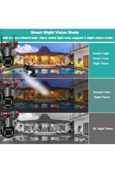 ATAsoft ELEKTRONİK Since 2021 4 Mp Hd Ip Kamera Wifi Özellikli Hareket Takipli Gece Sensörlü Çift Lensli Güvenlik Kamerası Blm49 - 3