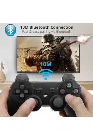 Cep-H Playstation 3 Uyumlu Double-shock Wireless Oyun Kolu Siyah - 5