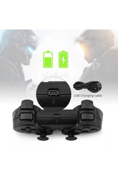 Cep-H Playstation 3 Uyumlu Double-shock Wireless Oyun Kolu Siyah - 4