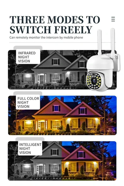 EvimShopping 1080p 4k Ip Kamera Wifi Speed Dome Ptz 2mp Dış Mekan Ip-30 Ev Ofis Bebek Kamera Akıllı Ip Kamera - 4