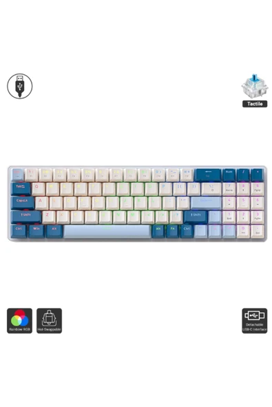 ATAsoft ELEKTRONİK Since 2021 K65 Oyuncu Klavyesi Gaming Mekanik 78 Tuşlu Rainbow Aydınlatmalı Hot-Swapp Usb Tip-c Kablosu - 1