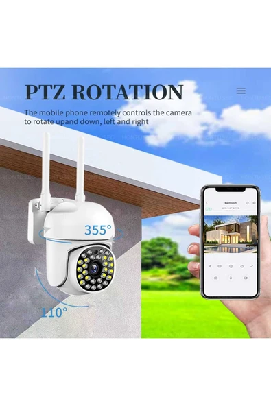 SHARPA Wifi Kontrollü Hp 1080p Hd 2mp 360° Akıllı Güvenlik Kamerası Sd Kart Girişli Çift Led'li? - 8