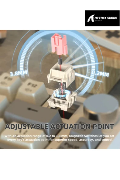 ATAsoft ELEKTRONİK Since 2021 K85 RGB Uygulamalı Manyetik Switch Rapid Trigger Gaming Oyuncu Klavyesi Attack shark - 4