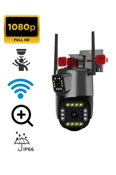 ATAsoft ELEKTRONİK Since 2021 4 Mp Hd Ip Kamera Wifi Özellikli Hareket Takipli Gece Sensörlü Çift Lensli Güvenlik Kamerası Blm49