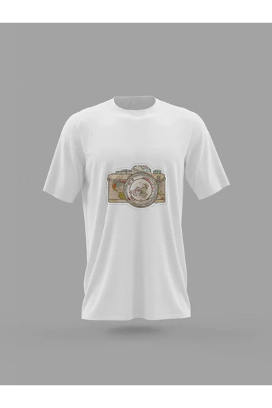 Panorama Ajans Worl Maps Cam Gotik Kamere Baskılı T-shirt - 1