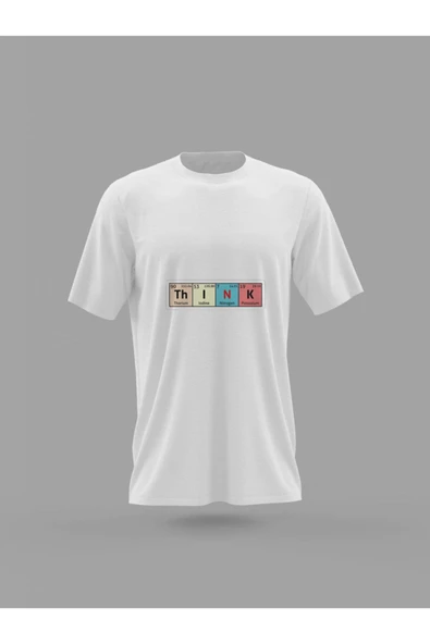 Panorama Ajans Periyodik Tablo Düşün Kimyacı Sticker Baskılı T-shirt