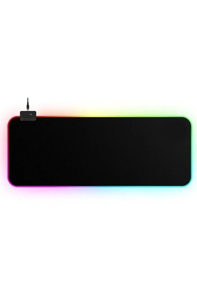 Ploody Mouse Pad Led Işıklı Baskısız Siyah Renk Mouse Pad Kaymaz Taban Gaming Mouse Pad 78x30cm Mimb