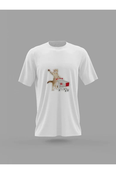 Panorama Ajans Tatlı Kedi Cat Cute Sticker Tasarım Baskılı T-shirt ürün görseli 1