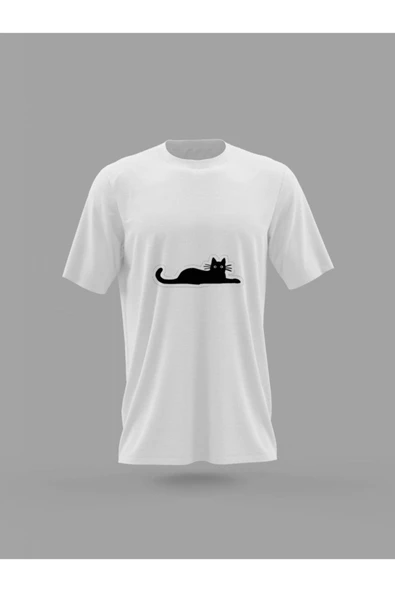Panorama Ajans Karakedi Tatlı Sticker Baskılı T-shirt