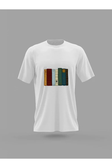 Panorama Ajans Mini Kitaplık Sticker Baskılı T-shirt ürün görseli 1