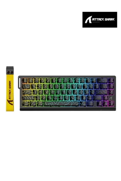 ATAsoft ELEKTRONİK Since 2021 Attack Shark X68HE Rapid Trigger 0.125ms Manyatik Switch RGB App Uygulamalı Gaming Oyuncu Klavye - 2
