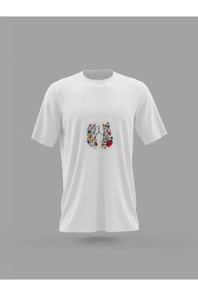 Panorama Ajans No Smoking Yeşilaycı Akciğer Baskılı T-shirt