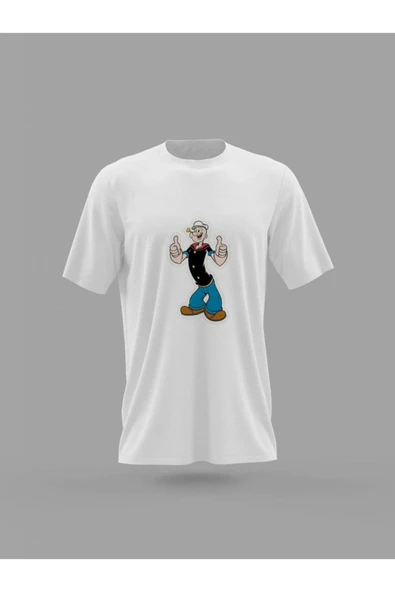 Panorama Ajans Temel Reis Popeyes Sticker Tasarım Baskılı T-shirt - 1