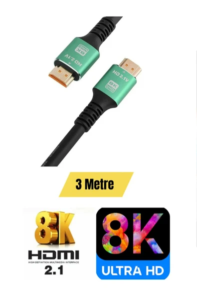ATAsoft ELEKTRONİK Since 2021 Ultra Yüksek Hızlı 8k Hdmi kablo 4k 144Hz Hdmi Kablosu Hdtv Kablosu