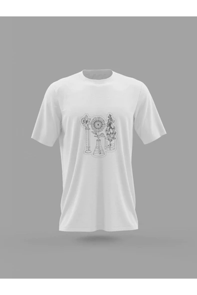 Panorama Ajans Kimya Severlere Deney Tüpü Saksı Sticker Baskılı T-shirt ürün görseli 1