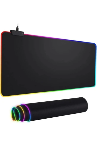 ATAsoft Rgb Led Gaming Mousepad Siyah Kaymaz Su Geçirmez Xl Mousepad 80x30 - 3