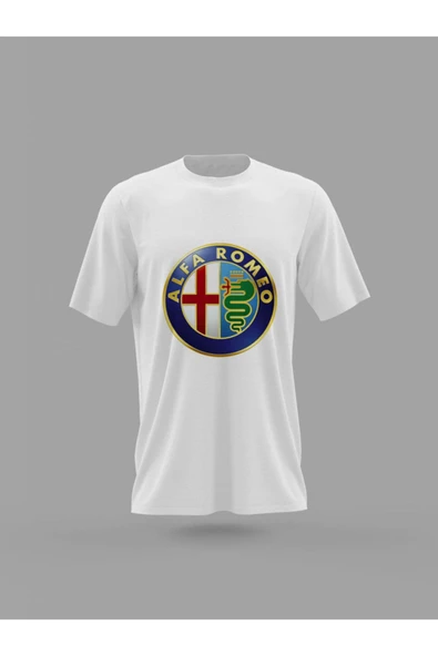 Panorama Ajans Alfa Romeo Araba Car Logo Üç Boyutlu Baskılı T-shirt ürün görseli 1
