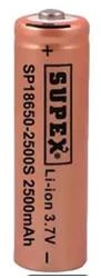Supex 18650-2500S Şarjlı 3.7 V-2500 mAh Lityum Pil Tırnaklı - Resim 2
