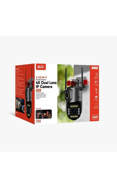 ATAsoft 4mp 4k Full Hd Ip Kamera Wifi Özellikli Hareket Takipli Gece Sensörlü Sirenli Kamera Blm-49 - 2