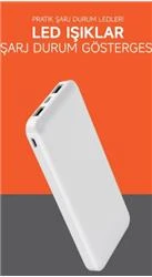 SnapMax SNP-3000 Beyaz 10.000 mah Powerbank 2x USB Çıkışlı 1 Type-C ve 1 Micro Girişli - 4