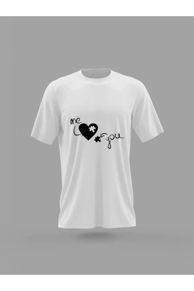 Panorama Ajans Sevgililer Günü Sen Ve Ben Puzzle Baskılı T-shirt