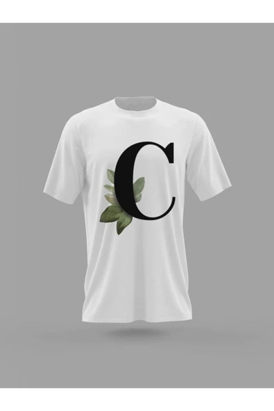 Panorama Ajans C Harfi Yeşil Yapraklı Baskılı T-shirt ürün görseli 1