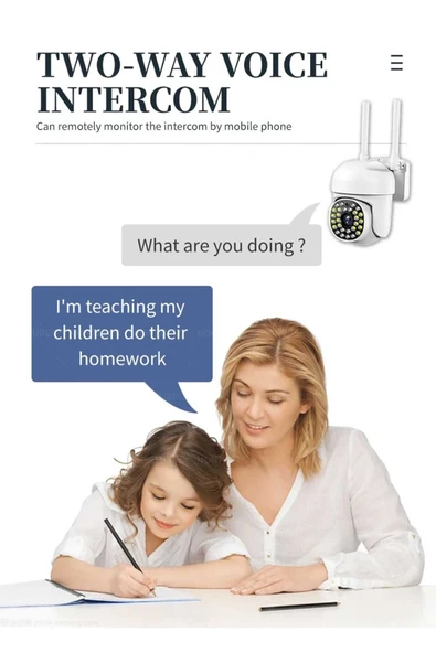 SHARPA Wifi Kontrollü Hp 1080p Hd 2mp 360° Akıllı Güvenlik Kamerası Sd Kart Girişli Çift Led'li? - 7
