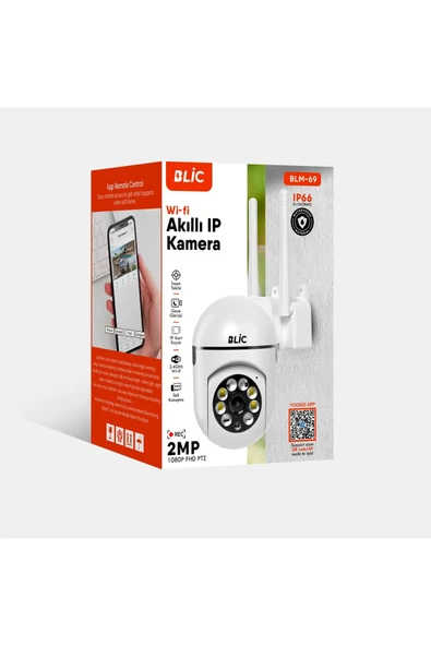 EksikSepeti Wifi Kontrollü Hd Çözünürlük Çift Ledli Hareket Takipli Ip Kamera - 1