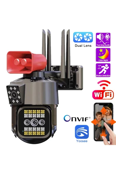 ATAsoft 4 Mp Hd 3.5 Inch Ip Kamera Wifi Özellikli Hareket Takipli Gece Sensörlü Kamera Blm-36