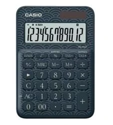 Casio MS-20UC-JBU 12 Hane Lacivert Desenli Masa Üstü Hesap Makinesi - Resim 2