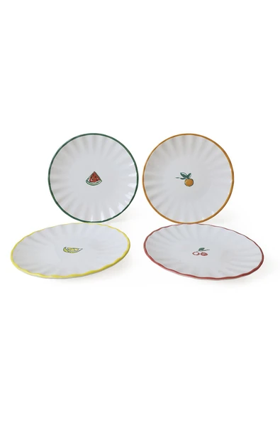 Keramika Fruit Feast Sirius Pasta Tabağı 22 Cm 4 Adet 23108-11 - 5