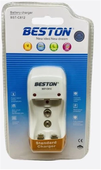 Beston C812 2 li  Pil Şarj Cihazı AA-AAA-9V - 1