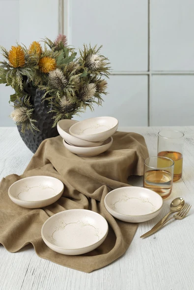Keramika Taupe Bloom Halka Çerezlik / Sosluk 13 Cm 6 Adet 22528 - 3