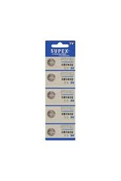 Supex CR1632-C5 3V Lityum Düğme Pil 5'li Paket - 3