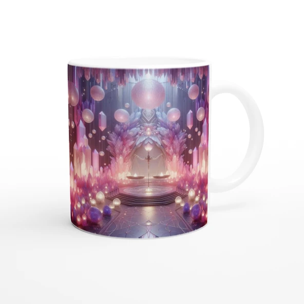 Terazi Burcu Baskılı Kahve Kupası - Büyülü Kristal Mağarası Temalı Vs1 - 3
