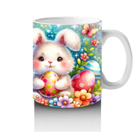 Çocuklara Sütü Sevdiren Bahar Tavşanı Kupa Bardak - Resim 4