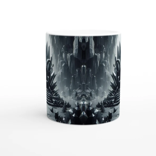 Oğlak Burcu Baskılı Kahve Kupası - Büyülü Kristal Mağarası Temalı Vs1 - Resim 2