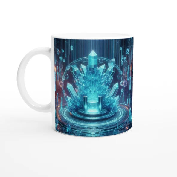 Kova Burcu Baskılı Kahve Kupası - Büyülü Kristal Mağarası Temalı Vs1 ürün görseli 1