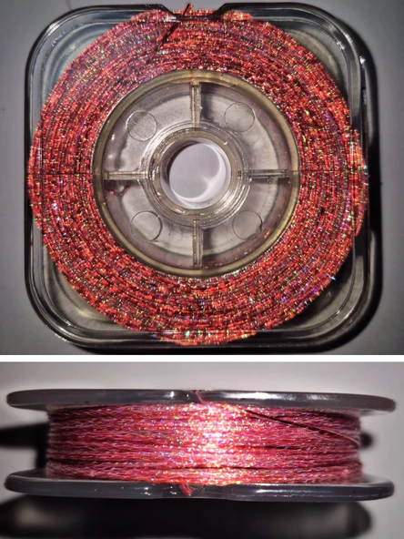 Eagenset Hazır Çapari Kombini Boru Sim Ultraviyole Uv Neon Kırmızı Makarada ürün görseli 1