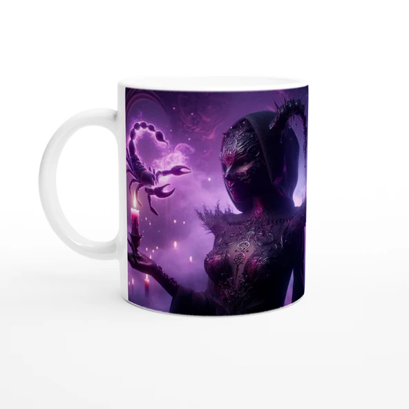 Akrep Burcu Baskılı Kahve Kupası - Zodyak Maskeli Balo Vs4 ürün görseli 1